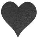 heart floral black