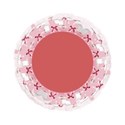 curled paper circle frame pink