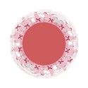 curled paper circle frame pink