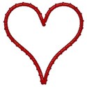 chunky red wordheart