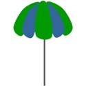 Beach Umbrella #2 - Green.Blue