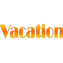 Word Art - Vacation Orange Yellow