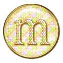 orange m alpha wordart