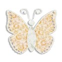 yellow diamonte jewelled butterfly