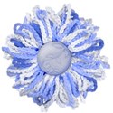 lighter blue knitted flower