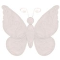 white fabric butterfly