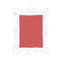 flower frame blue