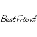 best friend black white outline