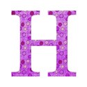 pink spotty capital h