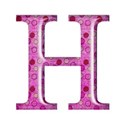 shiney capital pink h