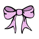 pink spotty bow