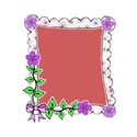 flower frame lilac bow left