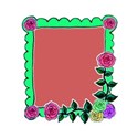 rose corner bright green frame right