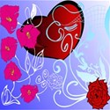 hearts and flowers background