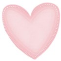 stitched pink heart