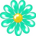 turquoise flower_vectorized