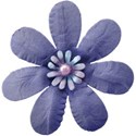 blue paper flower