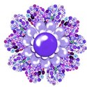 button flower blue
