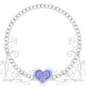 blue heart chain frame