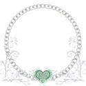 green heart chain frame