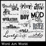 Boy and Girl Word Art