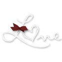 Love White with red bow