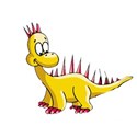 dinosaur yellow standing