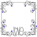 blue flower frame