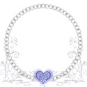 blue heart chain frame