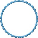 Blue Scalop Frame