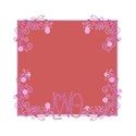 a pink flower frame