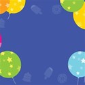 balloons on blue background