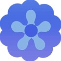 blue three tone flower