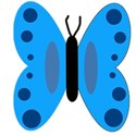 Blue butterfly with spots