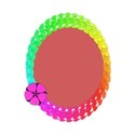 colorful oval frame