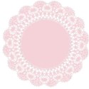 pink lace doilie