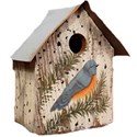 birdhouse painted bluebird