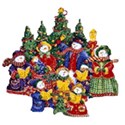 Snow People carolers