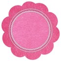 pink stitched flower