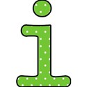 i - Green polka dot
