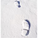 foot steps in the snow background