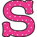 s - Pink polka dot