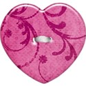 heart flower button pink