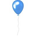 blue balloon with string