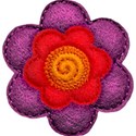 purple felt flower