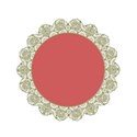 Green filagree lace  roundframe