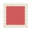 orange swirl frame square