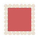 orange swirl frame square