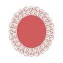 oval frame pattern lace