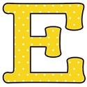 Big E - Yellow polka dot
